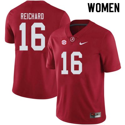 NCAA Women's Alabama Crimson Tide #16 Will Reichard Stitched College 2019 Nike Authentic Crimson Football Jersey IT17C74AJ